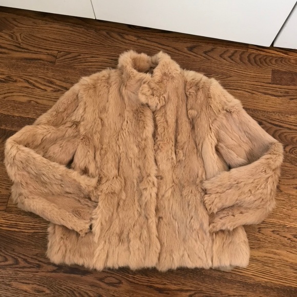 SOFT Genuine Fur TEDDY Coat w/ Pockets Long Sleeve - Picture 1 of 8